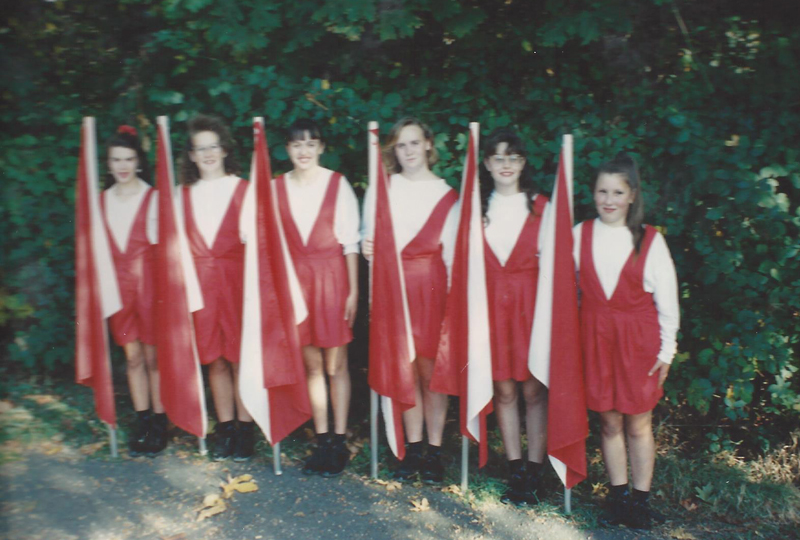 Colorguard team